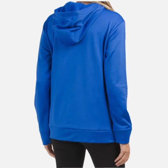 NEW Under Armour Womens Left Chest Armourfleece Hoodie Sweatshirt Versa Blue M - Picture 2 of 4